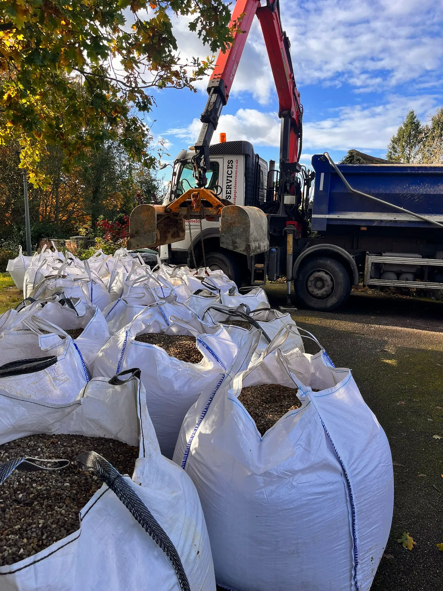 truck full of soil